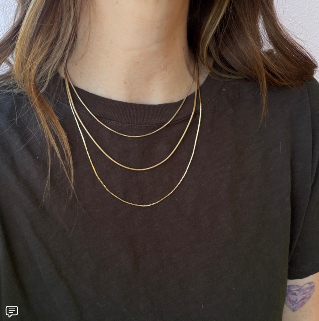 Square Snake Chain - Vintage 14K Yellow Gold Jewelry – BHunicorn