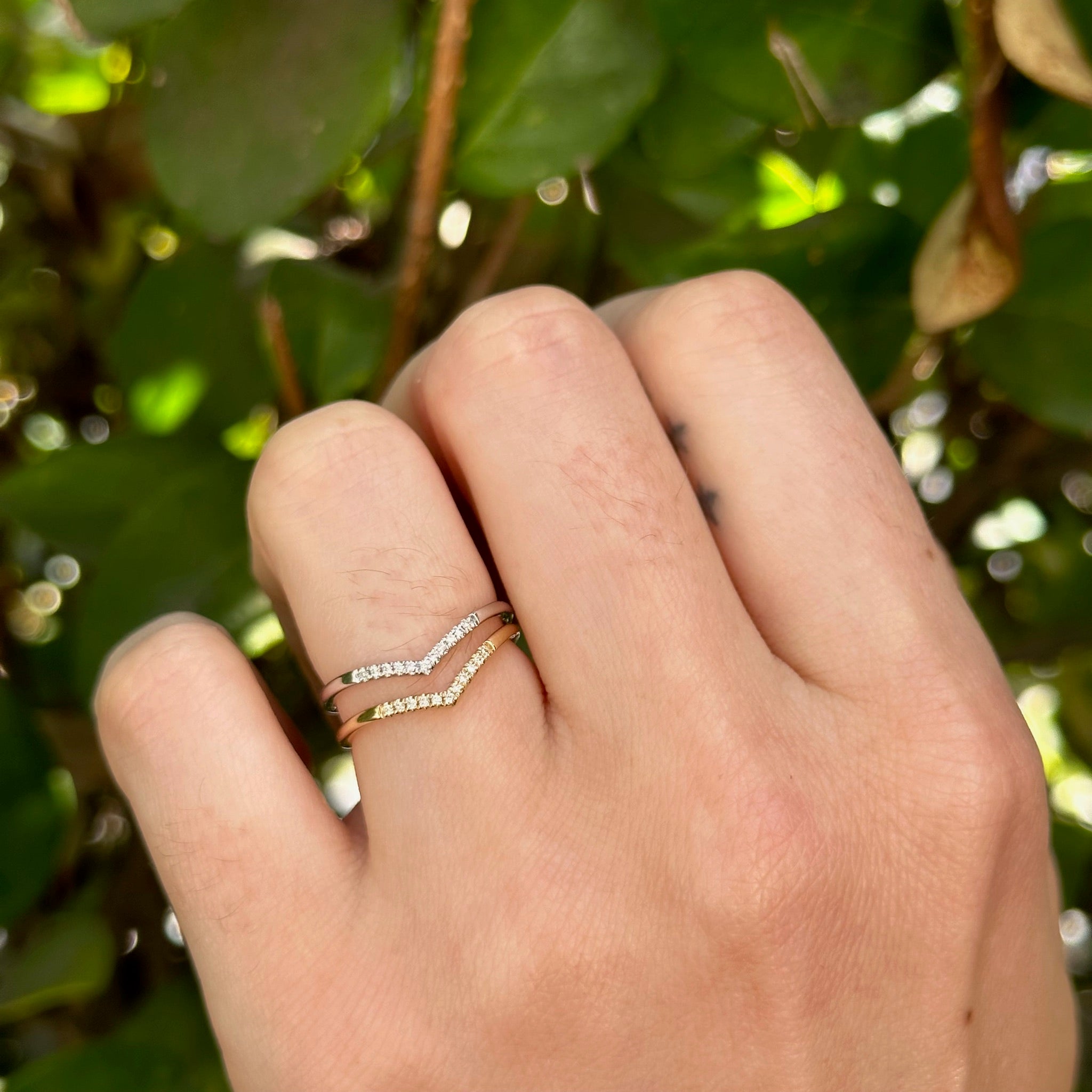Half Diamond Chevron Band